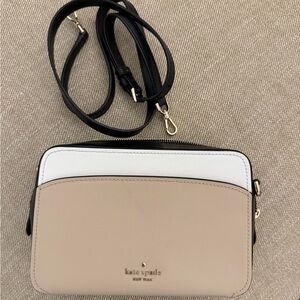 Kate Spade Black, White, and Tan Crossbody Bag